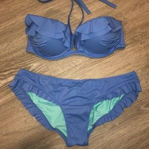 Victoria Secret Powder Blue matching bikini set